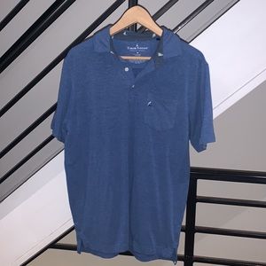 Light blue short sleeve Taylor Vintage shirt sleeve polo shirt medium